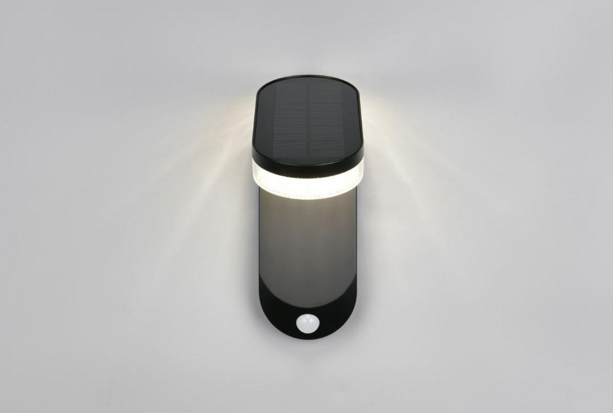 AUßENWANDLEUCHTE 4000K, warmweiß - Schwarz/Weiß, Design, Kunststoff (20/9,8/25,9cm)