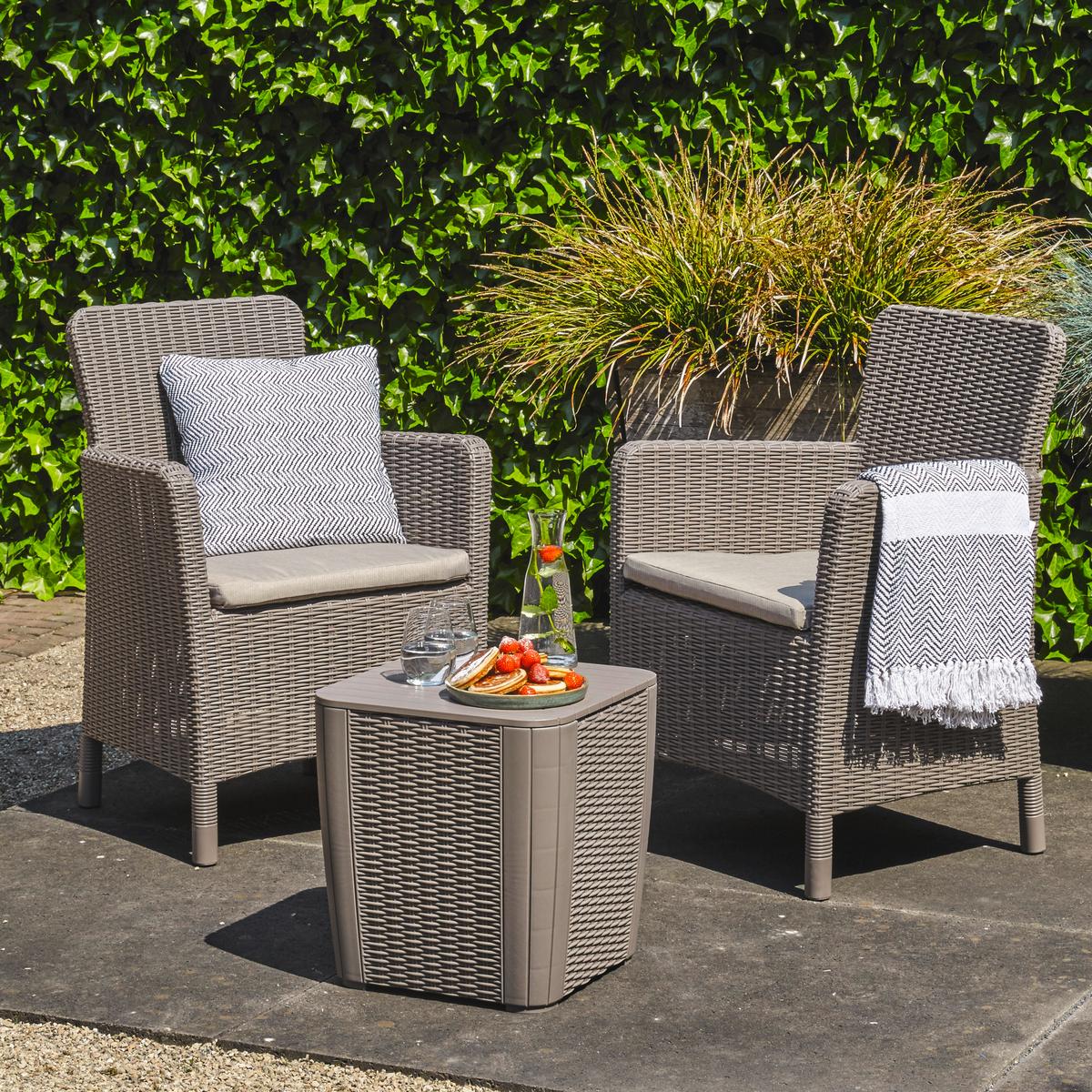 Kerti Bútorszett Trenton Balcony - cappuccino (63/85/60cm)