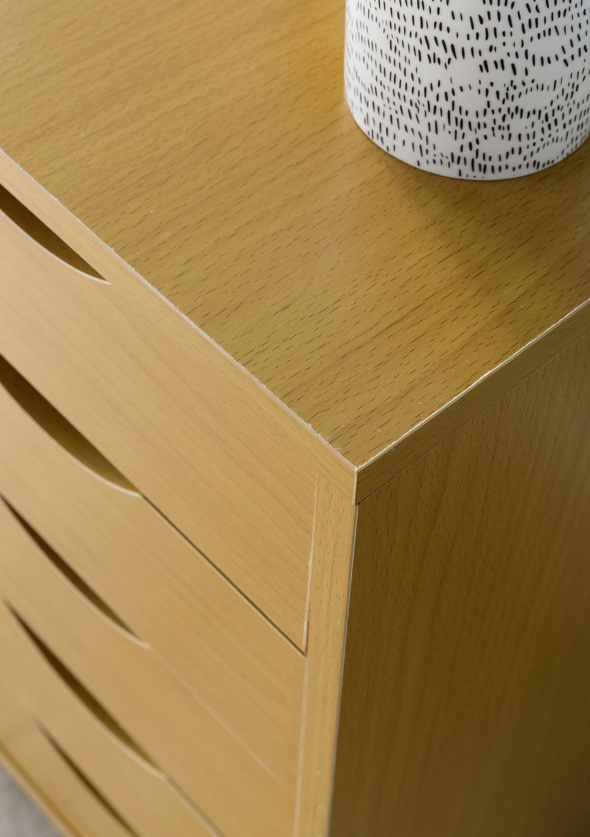 Rollcontainer Buche Dekor 33x68x38 cm - Buchefarben, KONVENTIONELL, Holzwerkstoff/Kunststoff (33/68/38cm) - MID.YOU