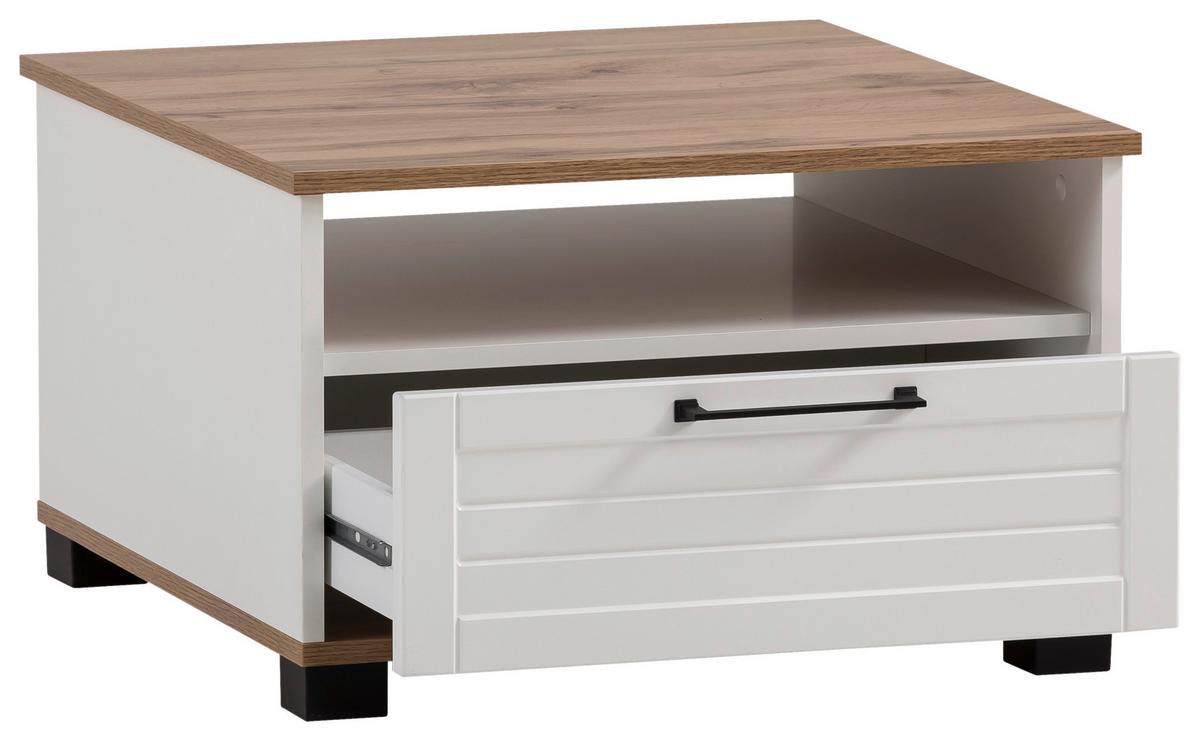 Couchtisch Jelda - Eiche Wotan/Weiß, MODERN, Holzwerkstoff (60,2/38,2/60,2cm) - MID.YOU