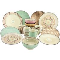 Kombinovaný servis MANDALA, 16-dielna - viacfarebná, Basics, keramika - Creatable