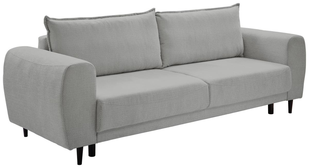 Schlafsofa Siena - Schwarz/Grau, KONVENTIONELL, Textil (245/85/92cm) - Livetastic
