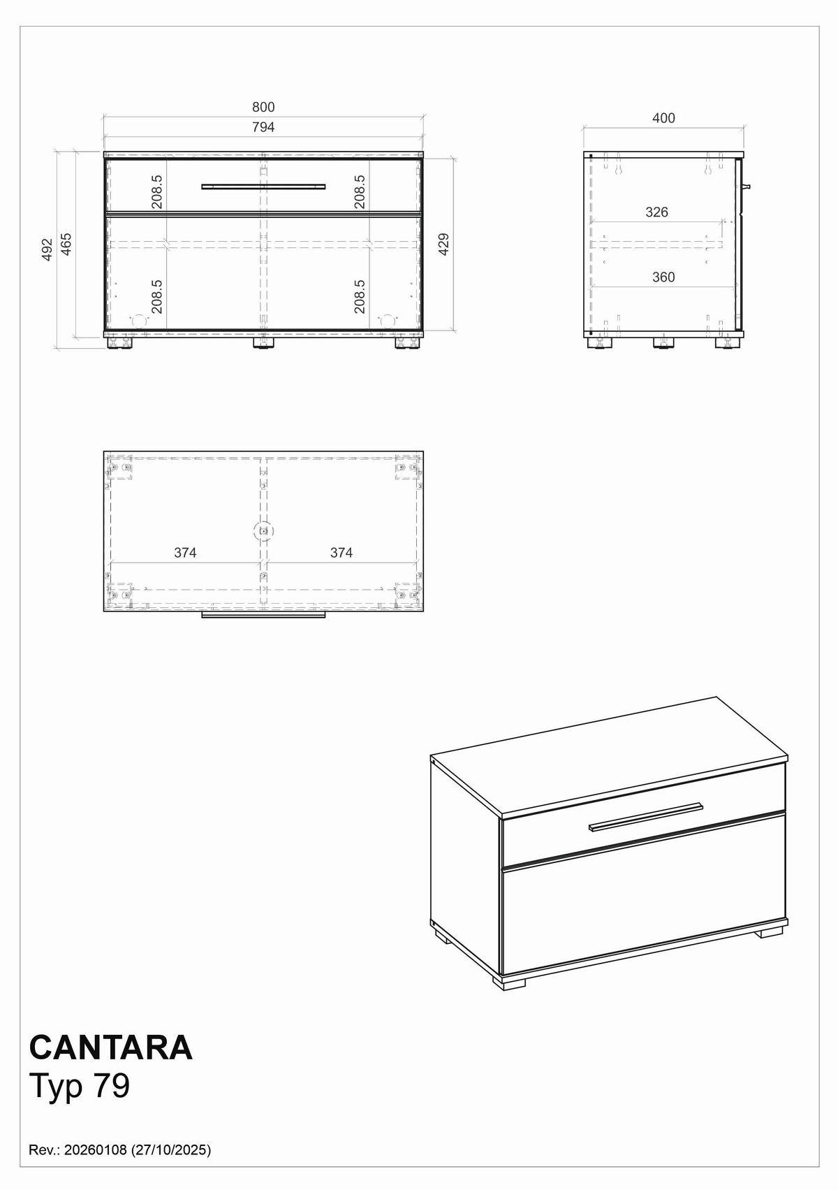 Garderobenbank Cantara Eichefarben B: 80cm - Eichefarben/Schwarz, MODERN, Holzwerkstoff (80/50/42cm) - MID.YOU