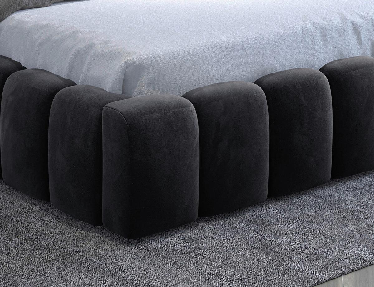 Polsterbett Lamica Schwarz Lf: 160x200 Cm - Beige/Schwarz, MODERN, Holz (160/200cm) - MID.YOU