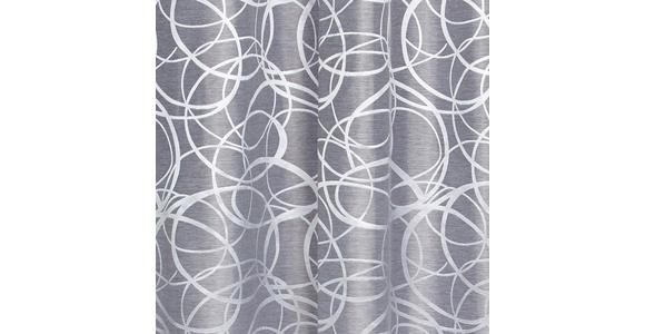 Vorhang mit Schlaufen und Band Linda 140x255 cm Silber - Silberfarben, KONVENTIONELL, Textil (140/255cm) - Ondega