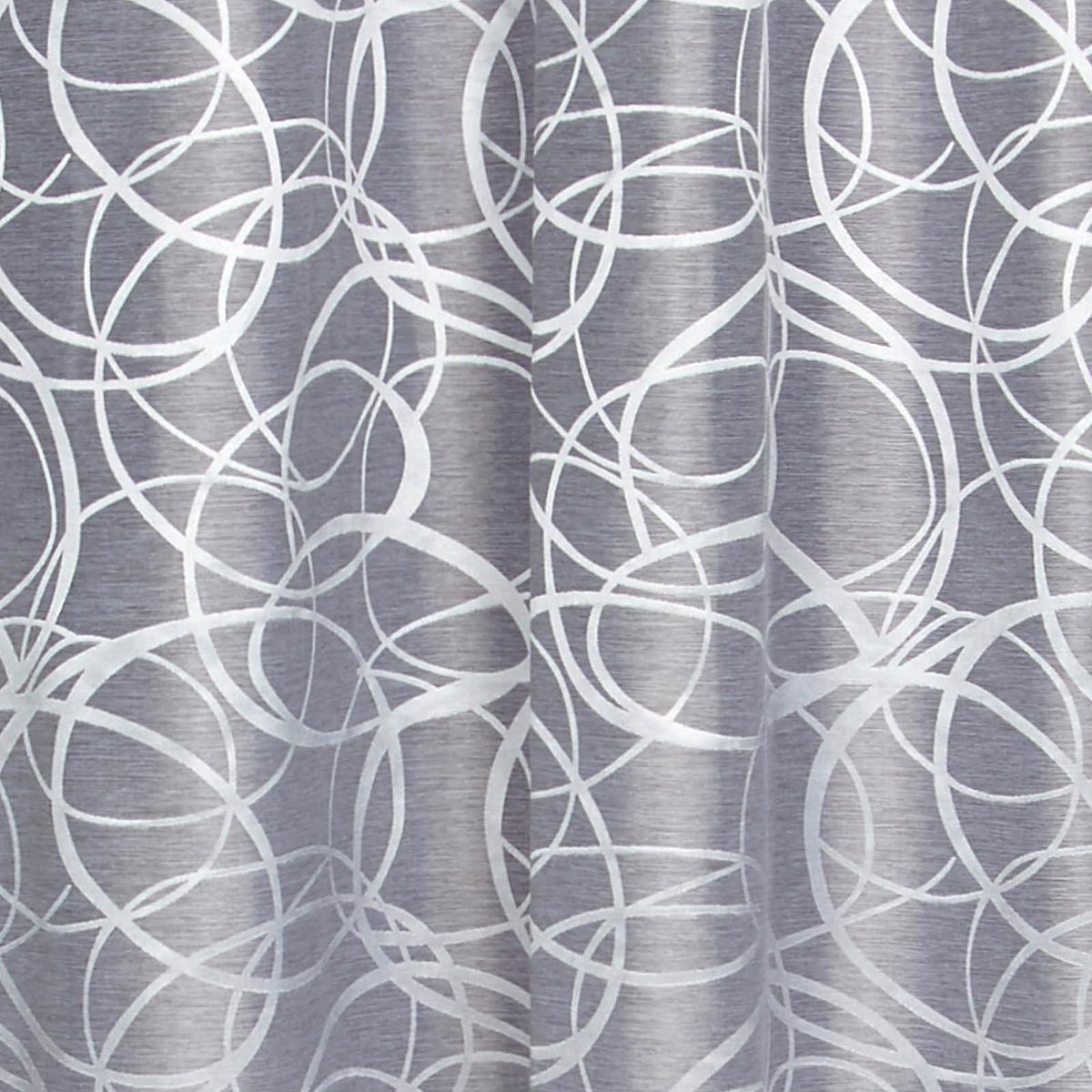 Vorhang Mit Schlaufen Und Band Linda 140x255 Cm Silber - Silberfarben, KONVENTIONELL, Textil (140/255cm) - Ondega