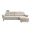Ecksofa mit Relaxfunktion Parole Beige Chenille - Chromfarben/Beige, KONVENTIONELL, Textil (292/165cm) - Livetastic