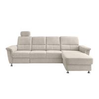 Ecksofa Mit Relaxfunktion Parole Beige Chenille - Chromfarben/Beige, KONVENTIONELL, Textil (292/165cm) - Livetastic