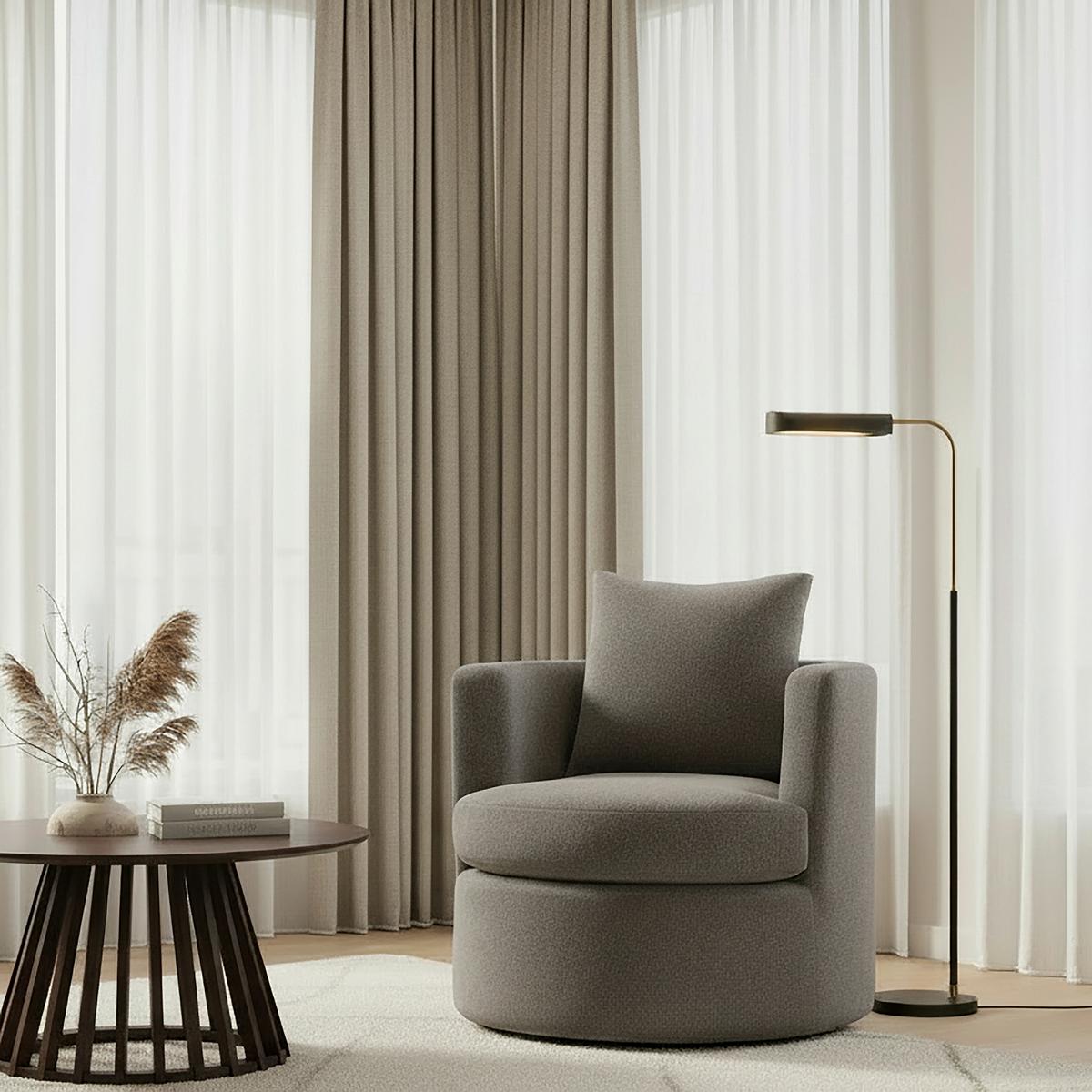 Relaxačné kreslo MARIETA, hnedá ženilka, max.140 kg - hnedá/čierna, Modern, kov/drevo (77/81/77cm) - Bessagi Home