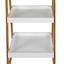Regal mit Spiegel Scandi 43cm Weiß/bambus - Naturfarben/Weiß, MODERN, Glas/Holz (43/163/36cm) - Ombra Regal mit Spiegel Scandi 43cm Weiß/bambus - Naturfarben/Weiß, MODERN, Glas/Holz (43/163/36cm) - Ombra