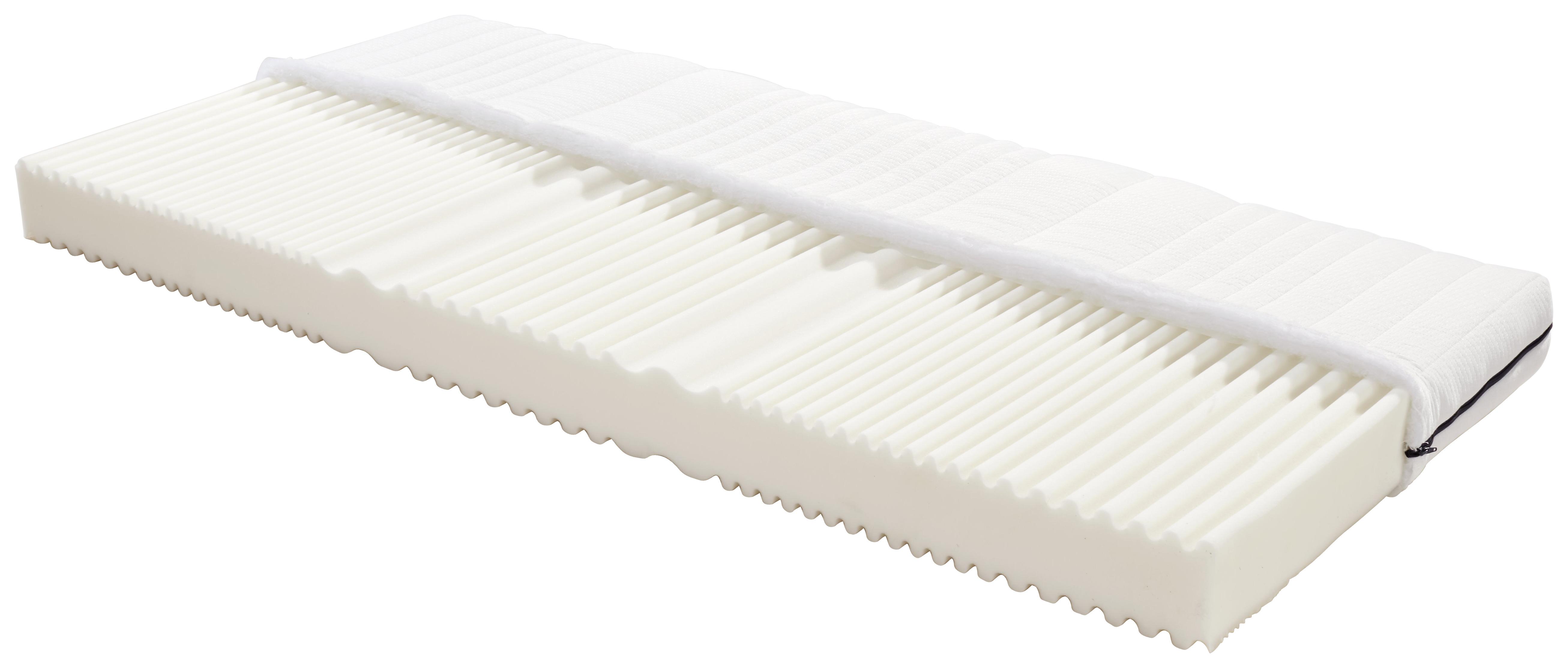 Komfortschaummatratze Flex 90x200 cm H3 H: 15 cm - Weiß, MODERN, Textil (90/200cm) - MID.YOU
