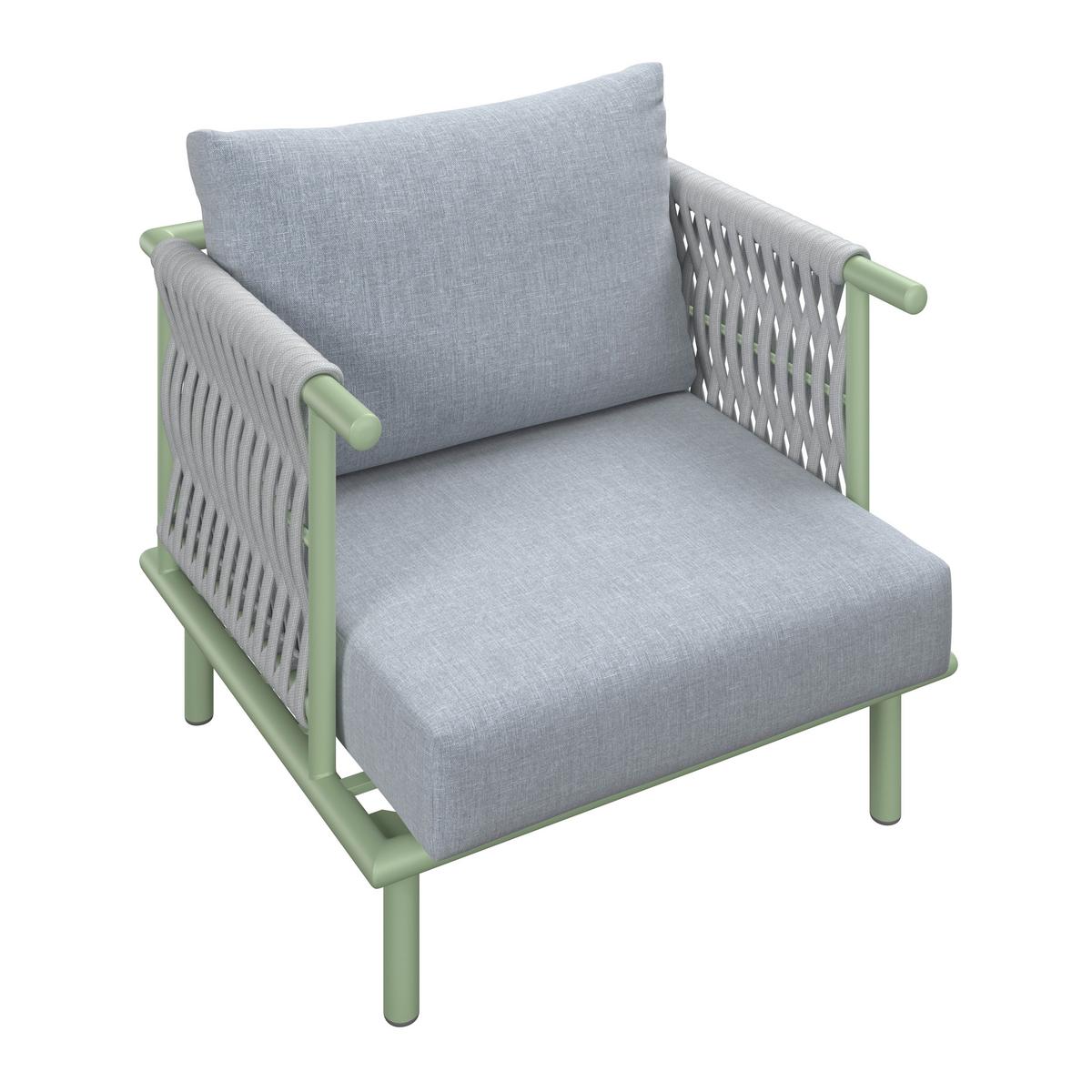 Loungegarnitur Daytona - Alufarben/Naturfarben, MODERN, Holz/Kunststoff - Beldano