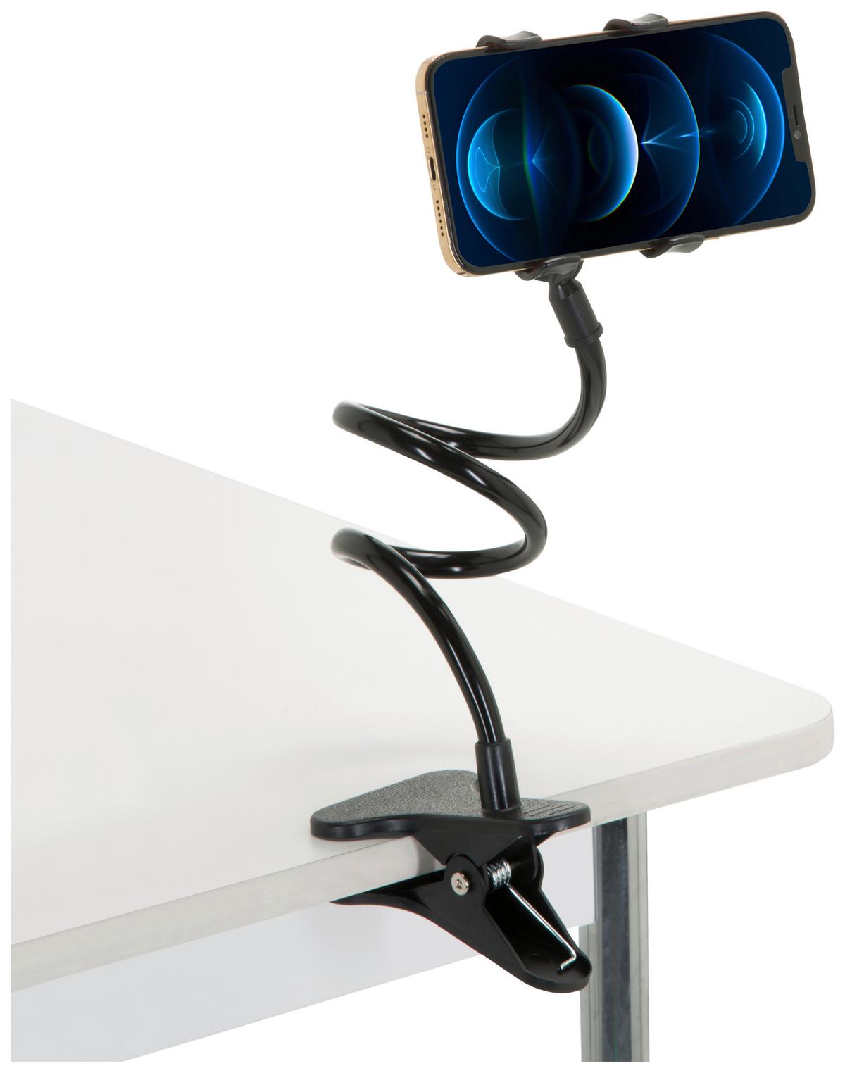 Handyhalterung Flexmobi Schwarz - Schwarz, MODERN, Kunststoff (11/75/1cm) - MID.YOU