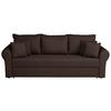 Schlafsofa Sara - Dunkelbraun/Schwarz, Design, Textil (235/75/90cm) - P & B