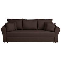 Schlafsofa Sara - Dunkelbraun/Schwarz, Design, Textil (235/75/90cm) - P & B