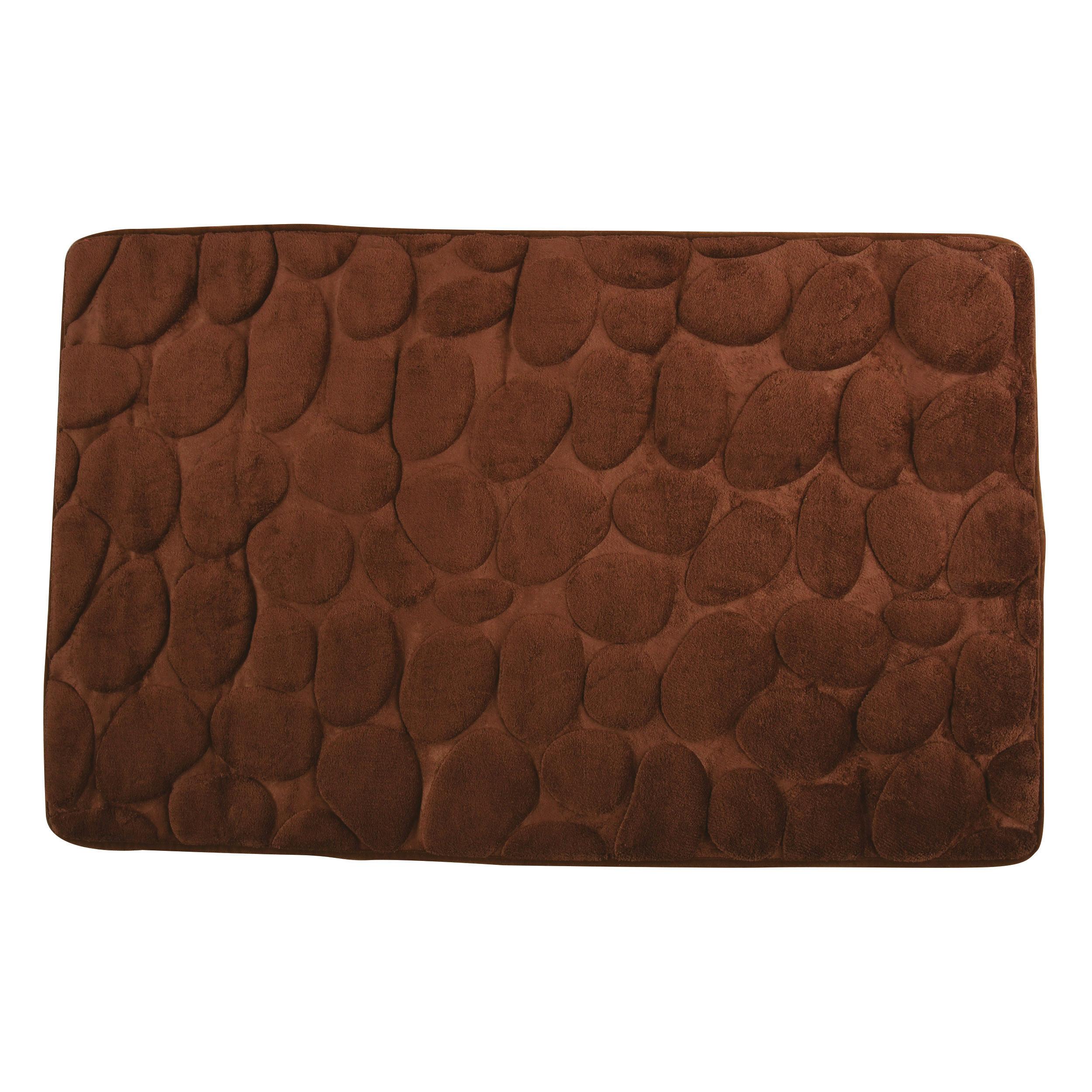 BADEMATTE GALETS BRAUN - Braun, MODERN, Textil (50/80cm) - MSV