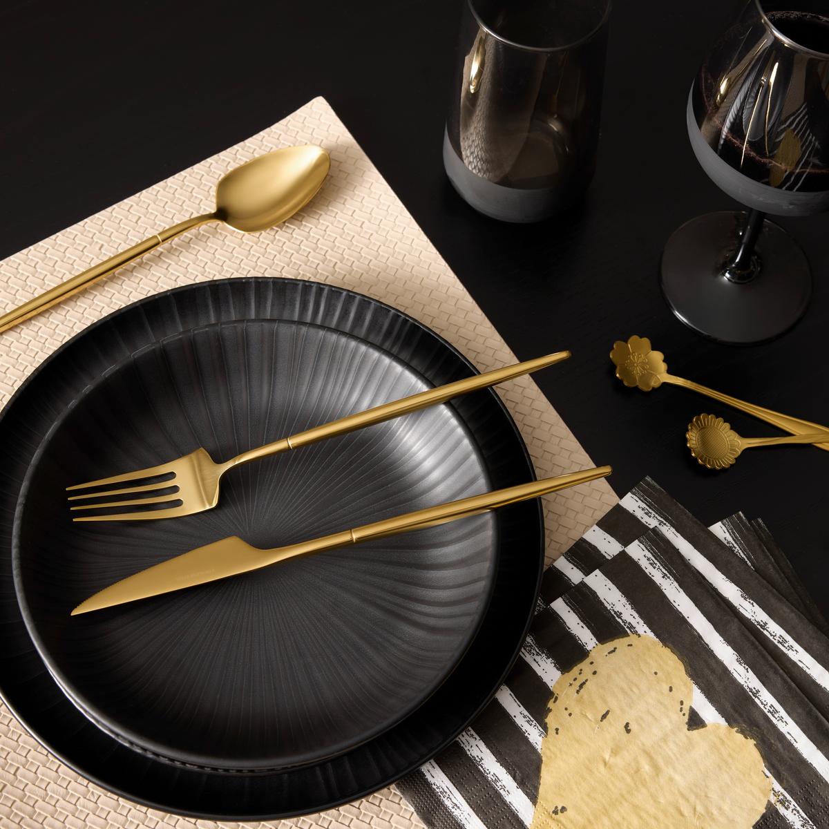 Jídelní souprava 12-dílná - černá, Moderní, keramika - Mömax