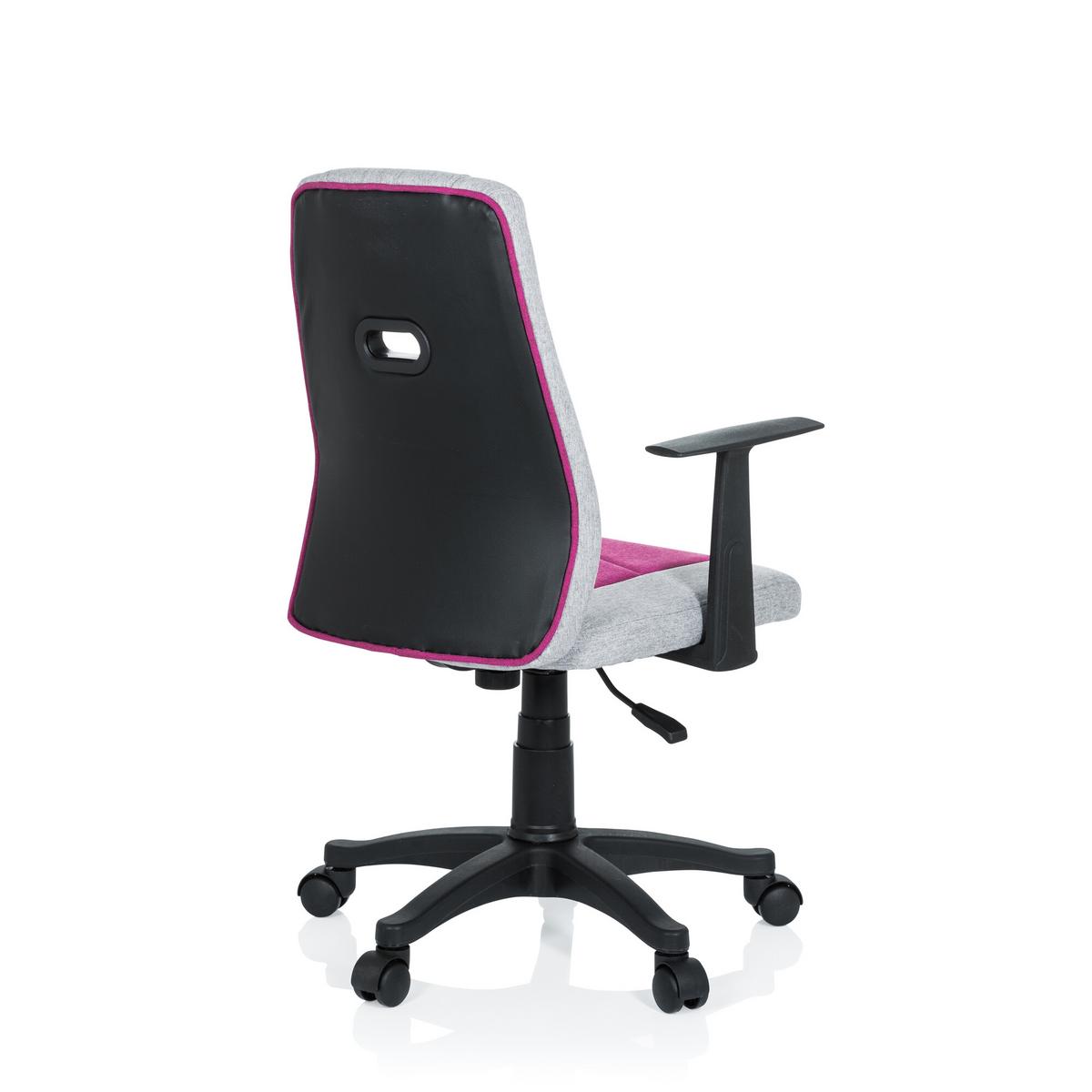 Jugenddrehstuhl Kiddy Extra Pink/grau - Pink/Schwarz, Basics, Kunststoff (55/95-105/45cm) - MID.YOU