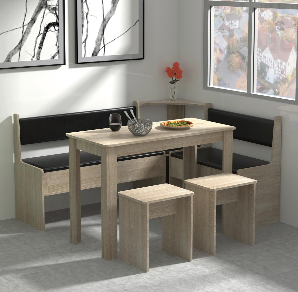 Eckbankgruppe Esal Sonoma Eiche S: 153/115 Cm - Sonoma Eiche, MODERN, Holzwerkstoff (153/115cm) - MID.YOU