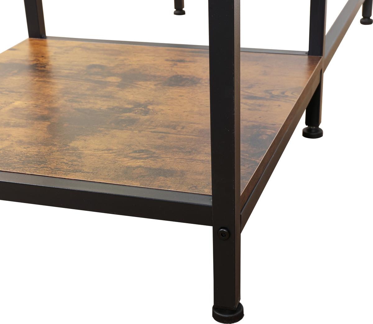 Waschmaschinenregal Respekta - Schwarz/Braun, KONVENTIONELL, Holzwerkstoff/Metall (127/117,5/45cm) - Homezone