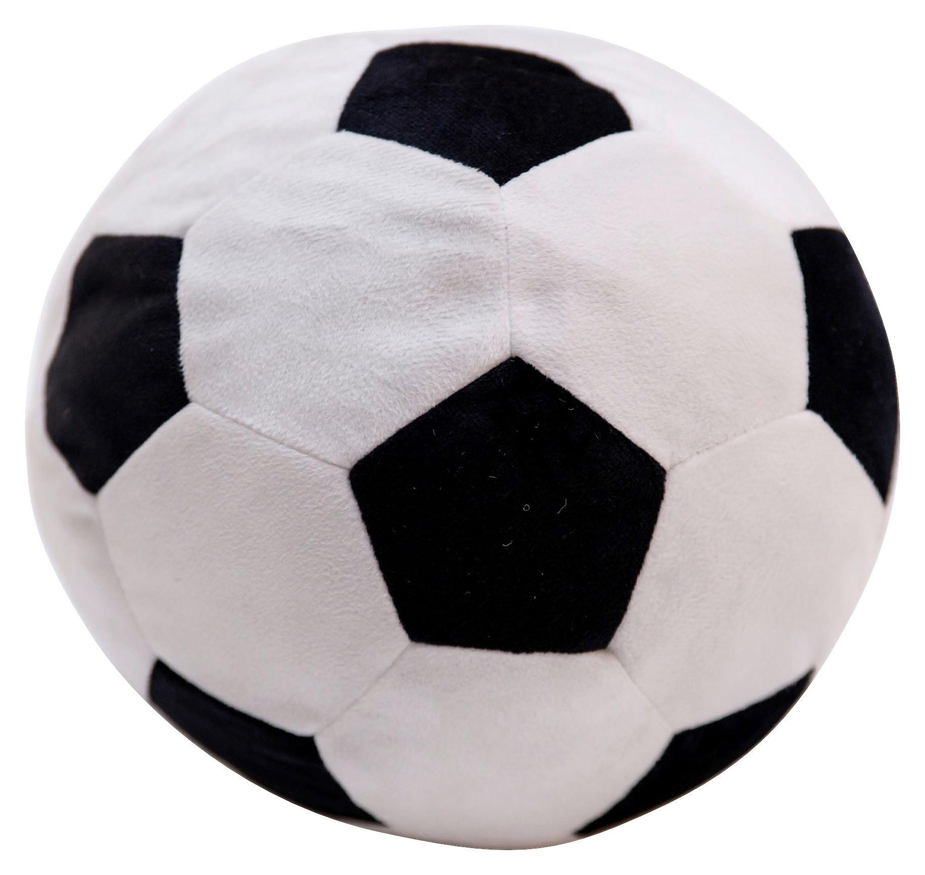 ZIERKISSEN FOOTY - Schwarz/Weiß, MODERN, Textil (20cm) - Luca Bessoni