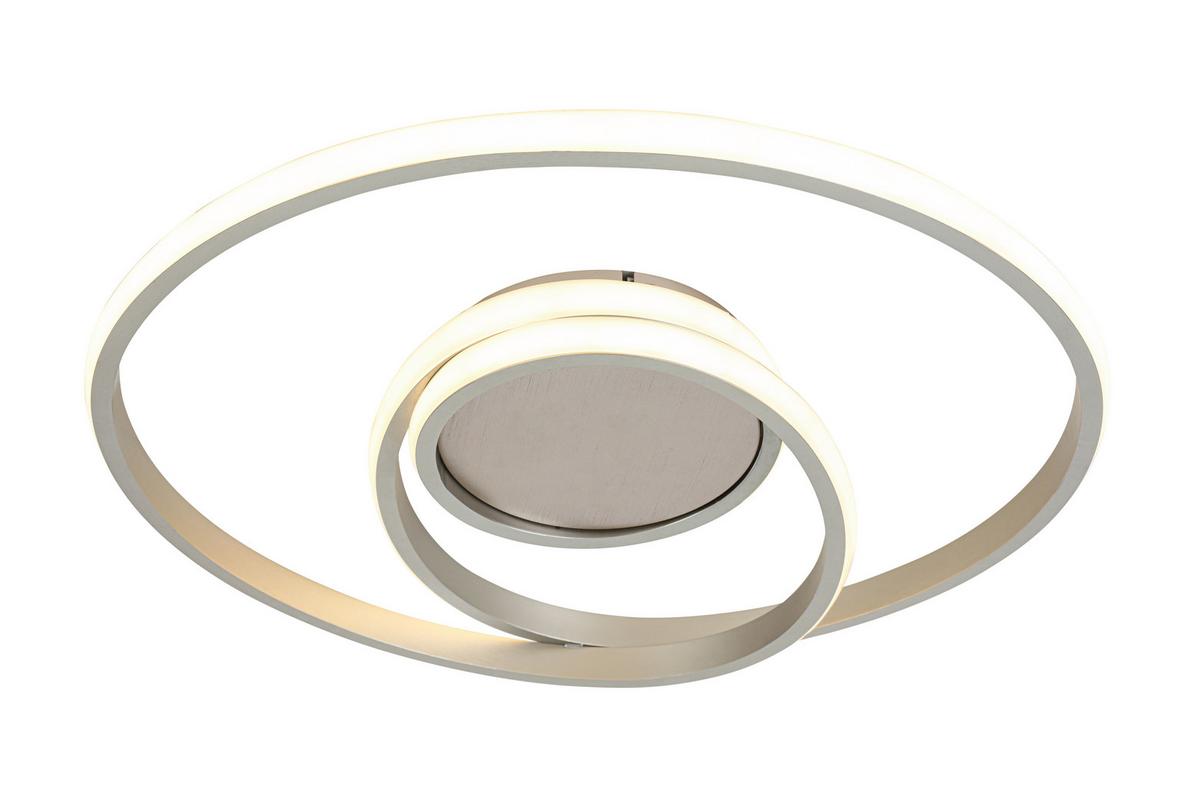 LED-Deckenleuchte Charlotte - Champagner/Weiß, Basics, Kunststoff/Metall (45/5,5cm) - Luca Bessoni