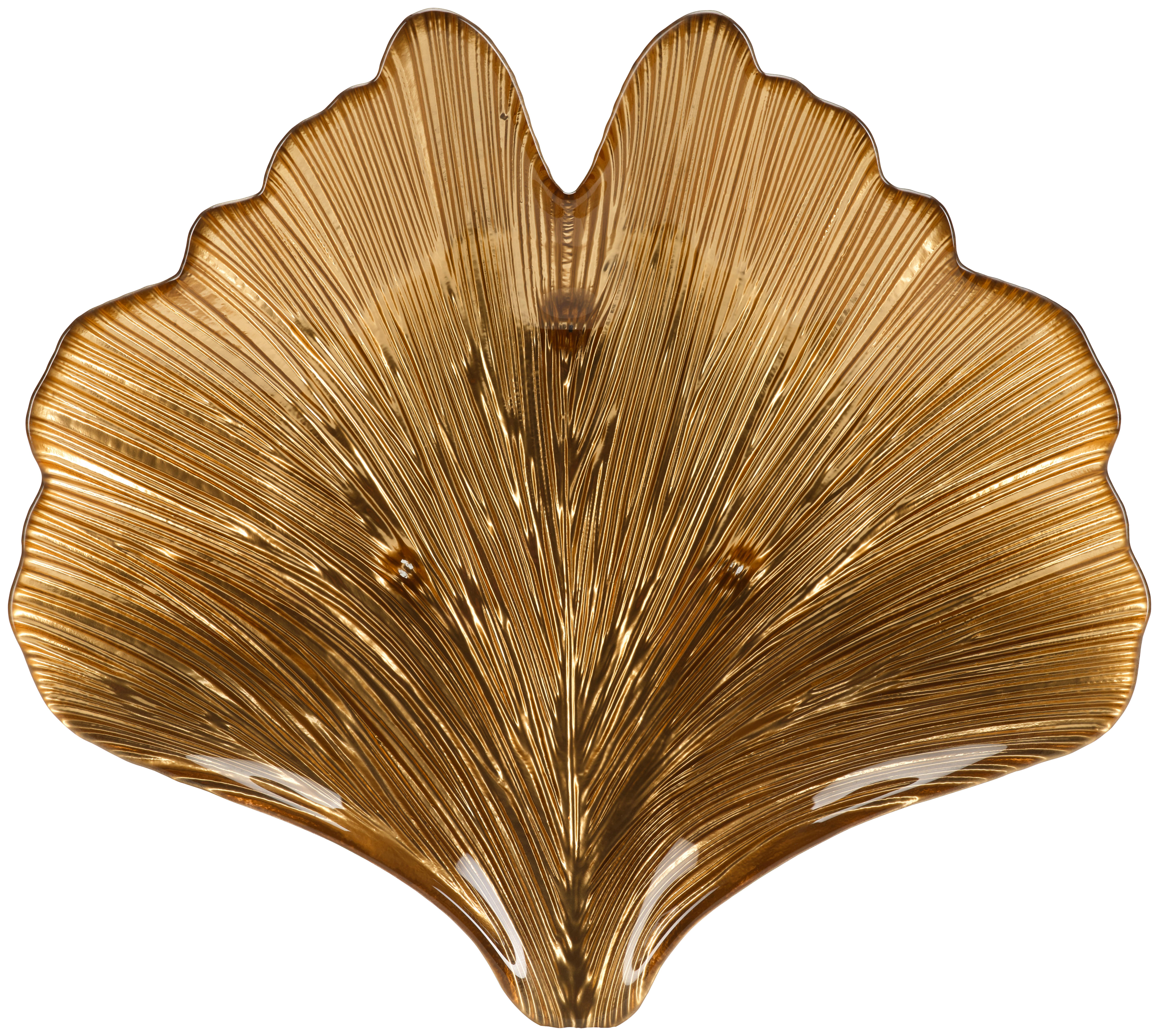 Servierplatte Felia - Goldfarben, Design, Glas (25/23cm) - Luca Bessoni