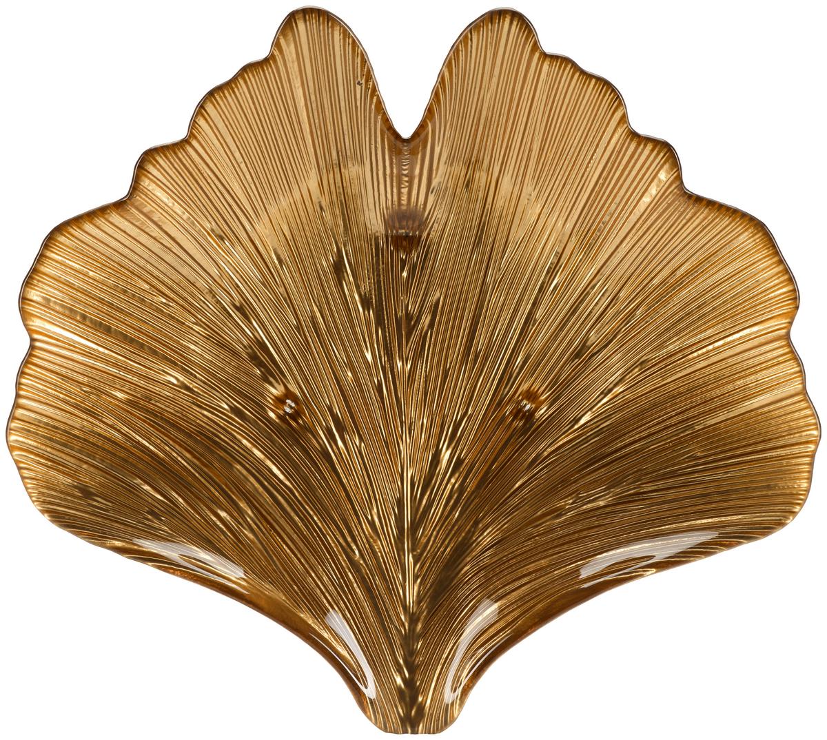 Kínálótál Felia - aranyszínű, Design, Üveg (25/23cm) - Luca Bessoni