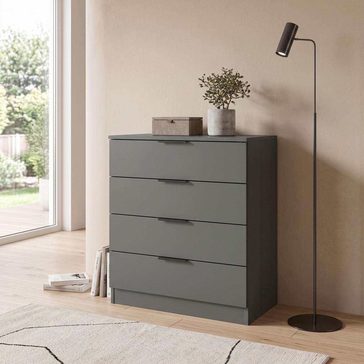 Komód Kopenhagen - antracit, Design, faalapú anyag (74/80/35cm) - Livetastic