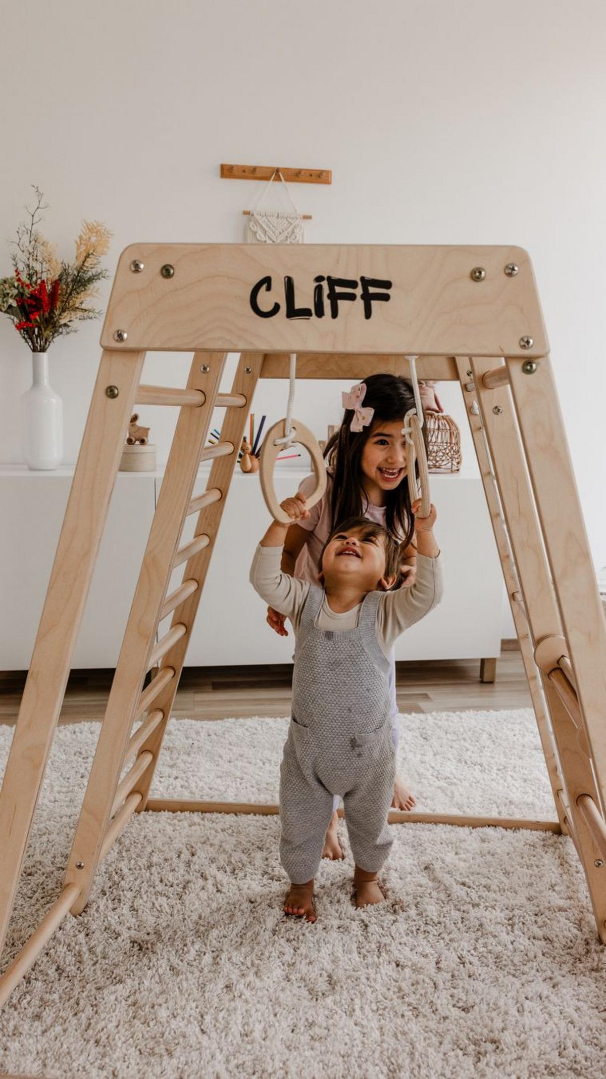 Gymnastikringe 2er Set - Birkefarben, Basics, Holz (15/17cm) - CLIFF