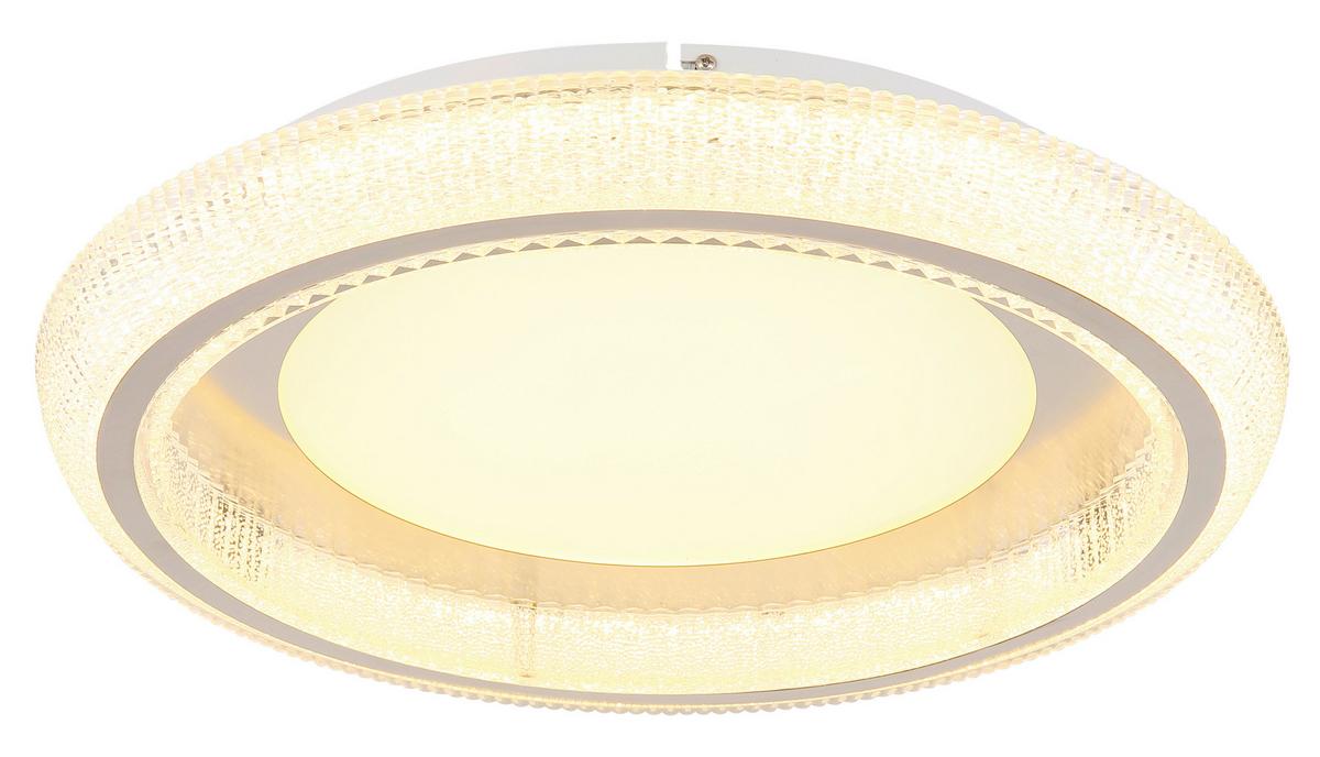 Led-deckenleuchte 48375-45 - Klar/Opal, Design, Kunststoff/Metall (50/8,5cm) - Globo