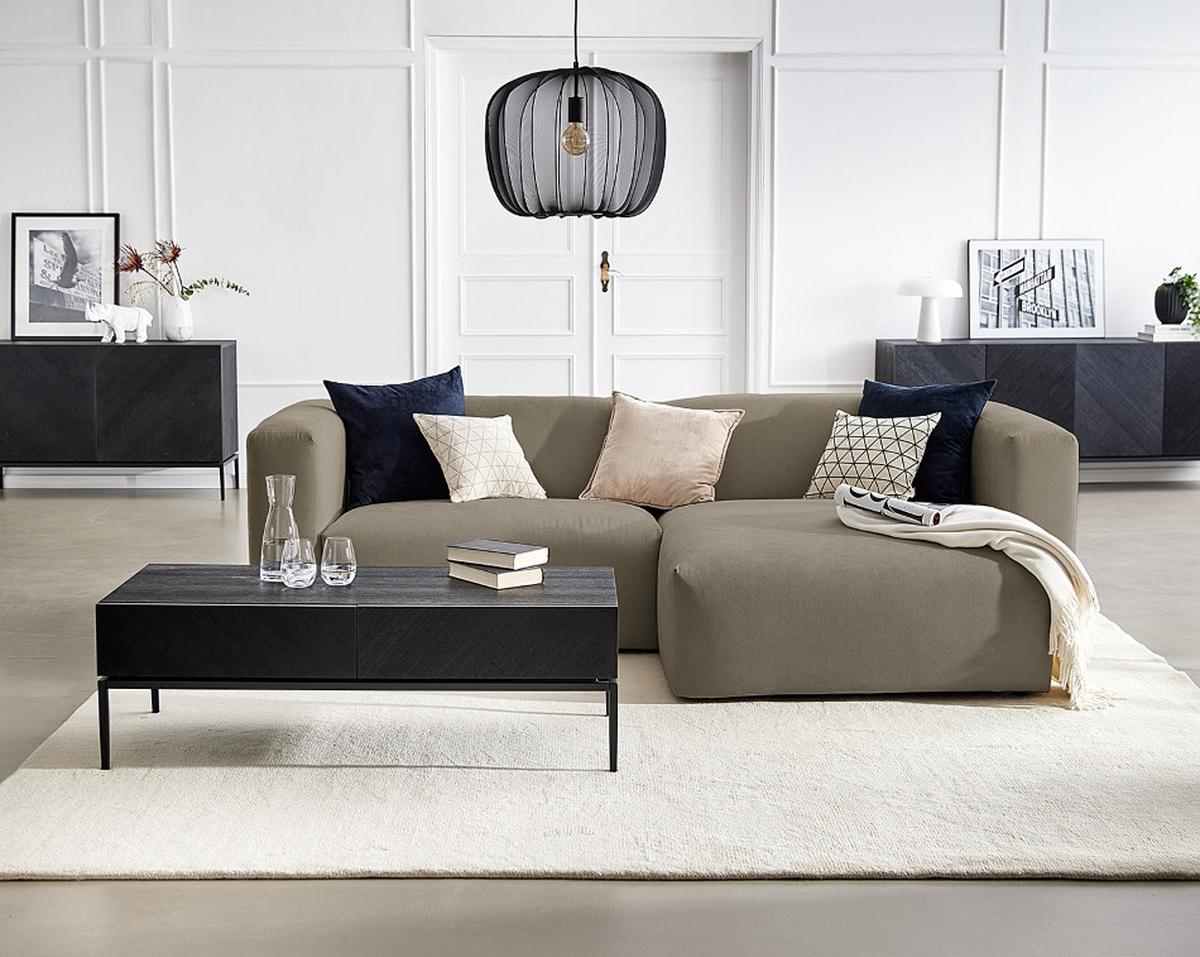 Ecksofa Bolt, Dunkelgrau S: 160x255 cm - Dunkelgrau, MODERN, Textil (160/255cm) - Trendmanufaktur