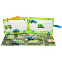 Spielzeugauto Mini-Auto-Box Mit Spielmatte - Blau/Gelb, LIFESTYLE, Kunststoff (28/19/9cm)