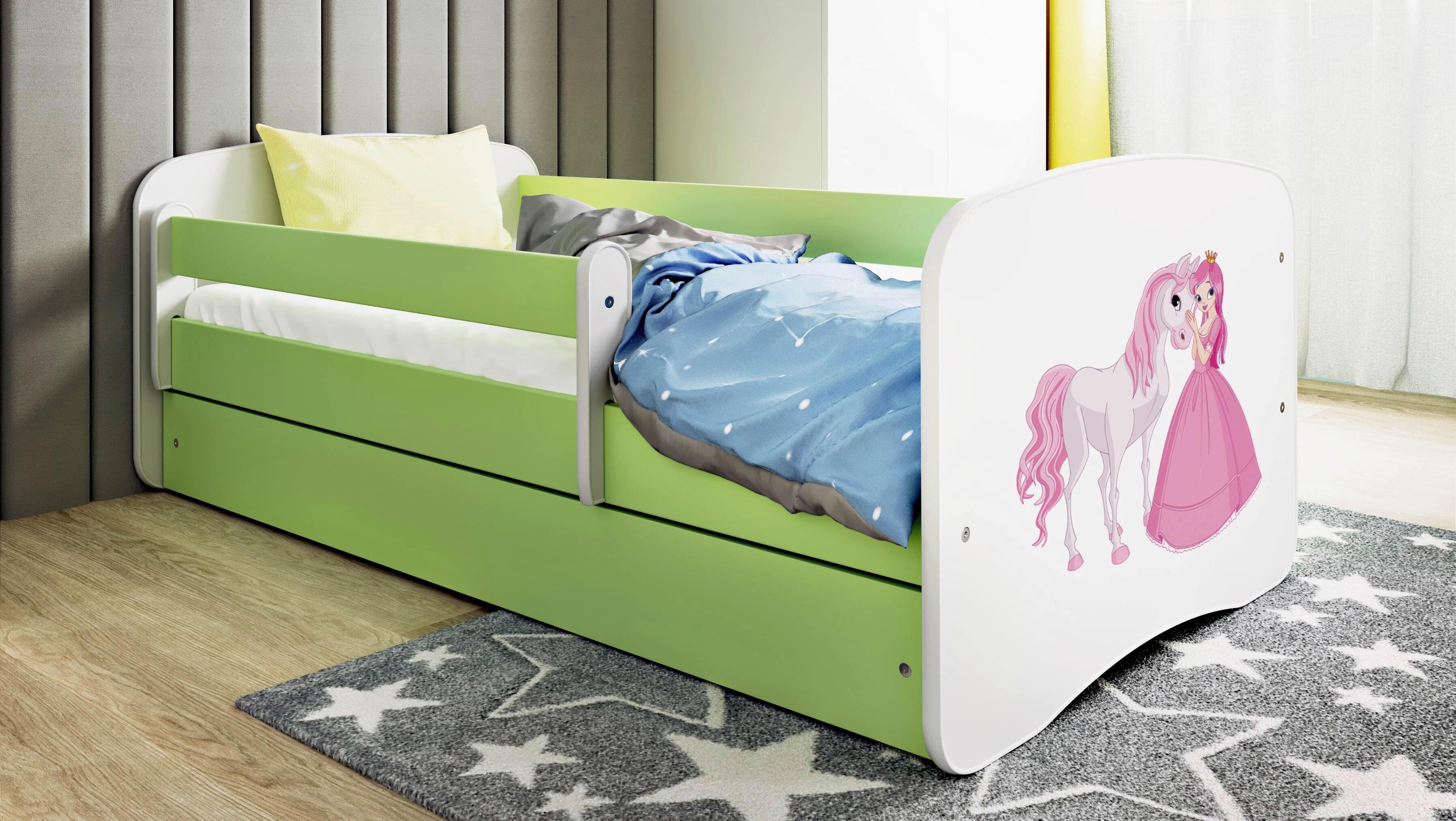 Kinder-/Juniorbett Babydreams inkl. Matratze 80x160 - Birkefarben/Weiß, MODERN, Holz/Holzwerkstoff (80/160cm) - MID.YOU