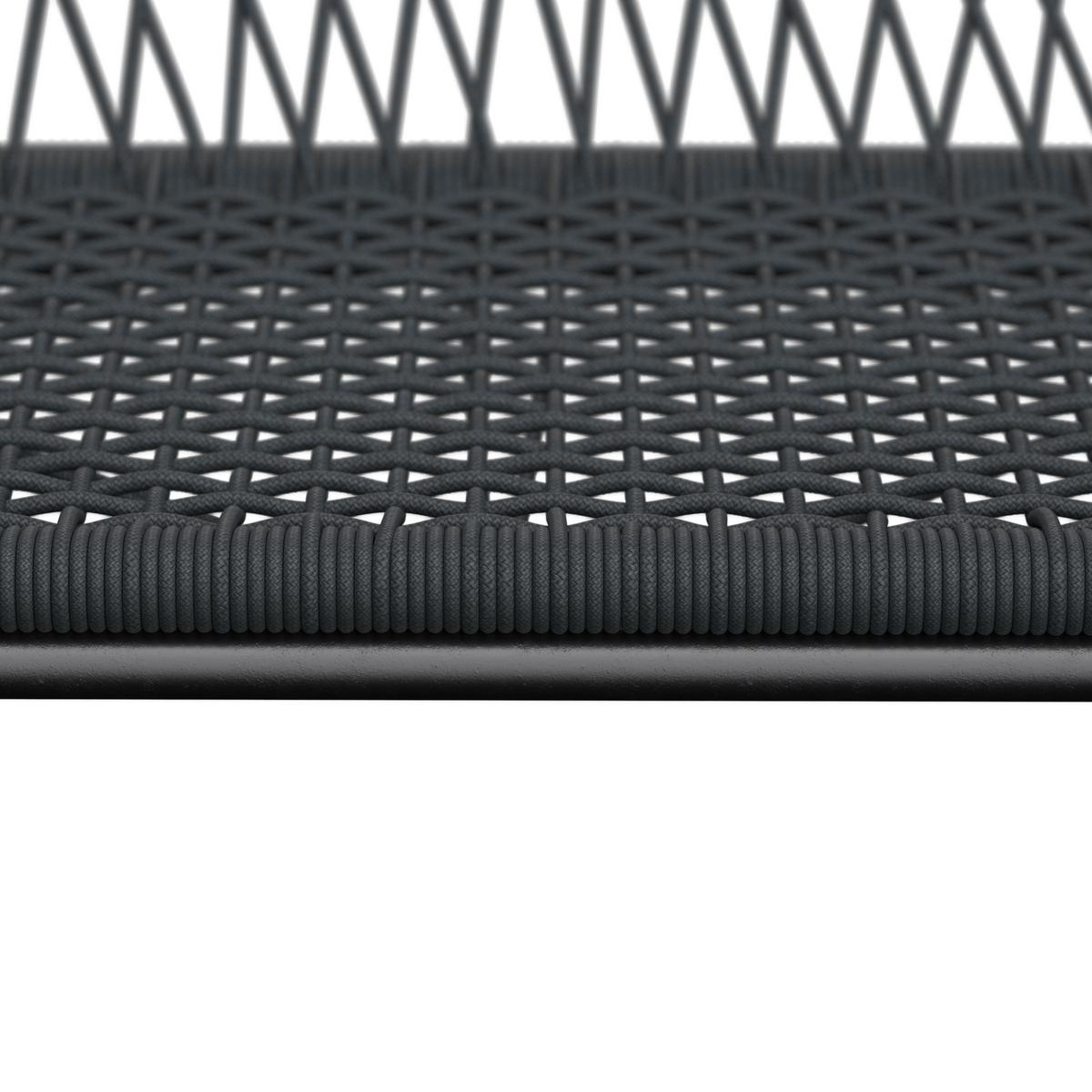 Gartenstuhl Melia Carbonstahl - Anthrazit/Schwarz, MODERN, Kunststoff/Metall (58/86/60cm) - Beldano