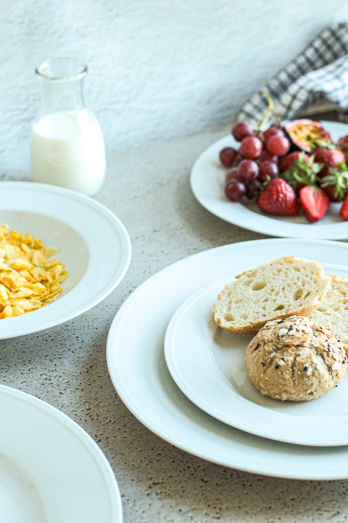 Tellerset Arlona Weiß 6-teilig - Weiß, Basics, Keramik - Mäser