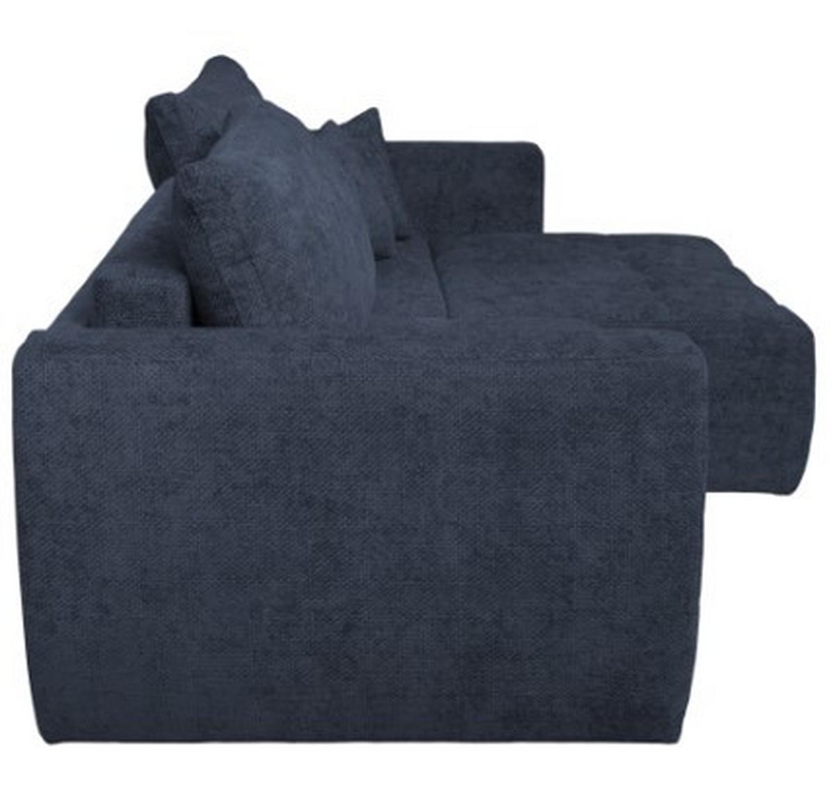 Rozkladacia pohovka BALI, tmavomodrá, s úl. priestorom - čierna/sivá, Modern, drevo/textil (245/74-90/104cm) - Luca Bessoni