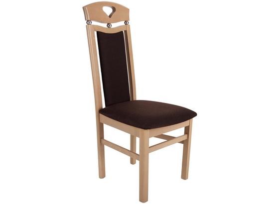 Esszimmerstuhl Berta Webstoff Schwarz Gepolstert Beine Buche - Dunkelbraun, KONVENTIONELL, Holz (45/103,5/49,5cm) Esszimmerstuhl Berta Webstoff Schwarz Gepolstert Beine Buche - Dunkelbraun, KONVENTIONELL, Holz (45/103,5/49,5cm)