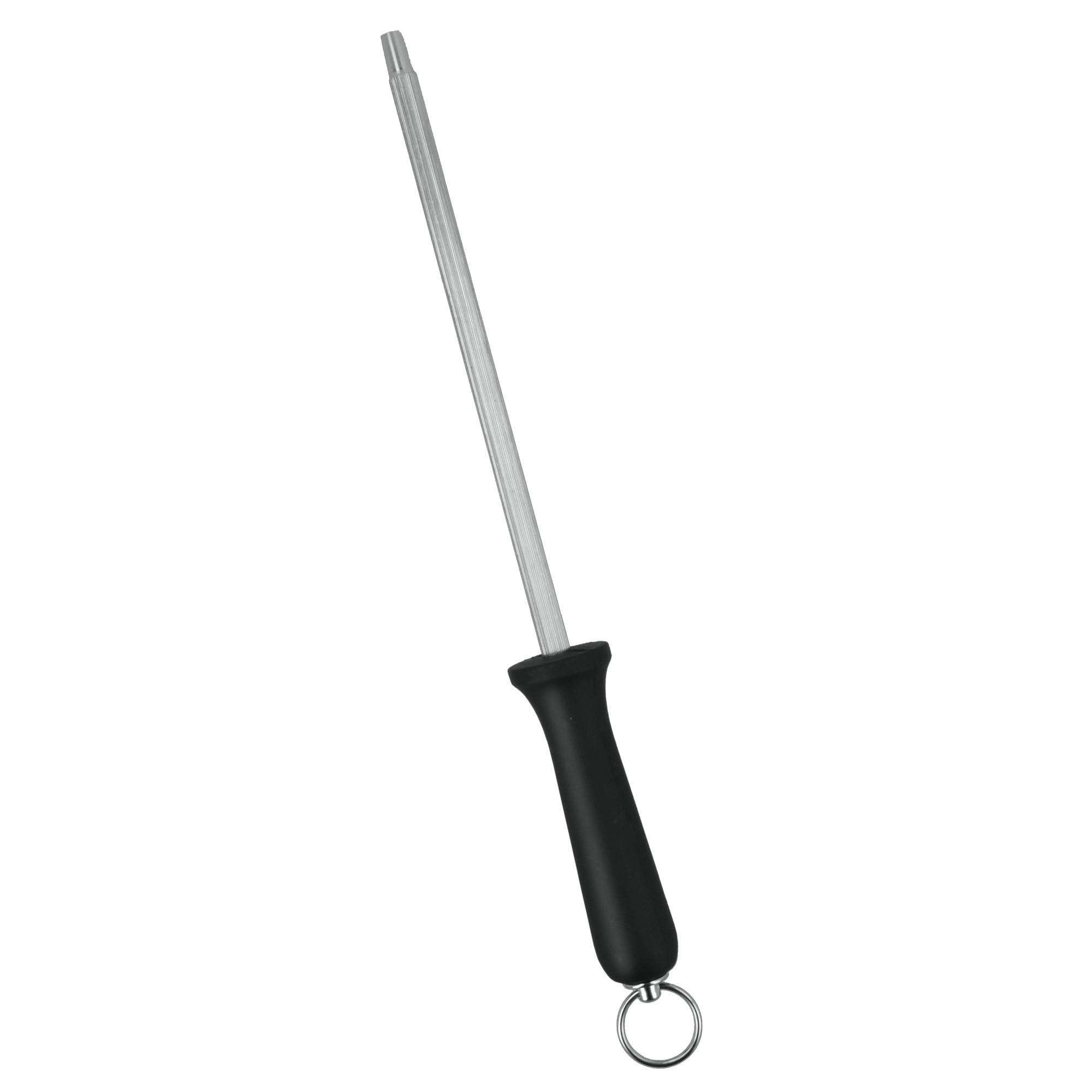 Wetzstahl Maret, Chrom/schwarz L: Ca. 30 Cm - Basics, Metall (30cm) - Metaltex