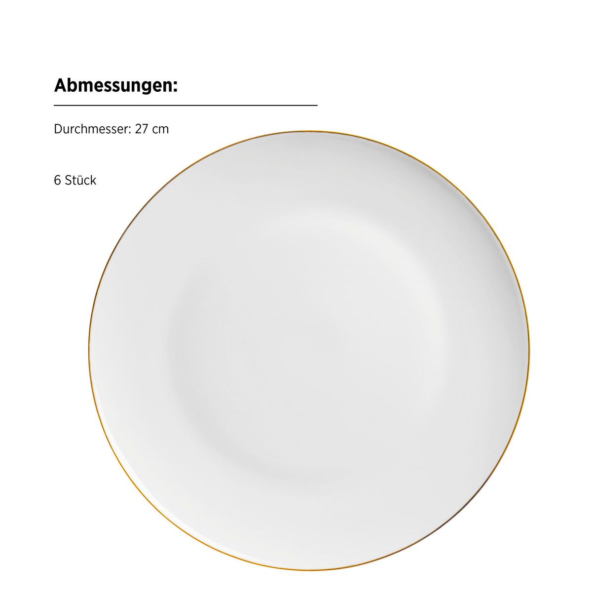 Tafelservice Felise 12-teilig New Bone China, Weiß, 6 Pers. - Weiß, Basics, Keramik - Mäser