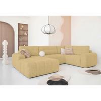 Wohnlandschaft Lulu Gelb U: 184x333x213cm - Gelb/Schwarz, Design, Textil (184/333/213cm) - MID.YOU