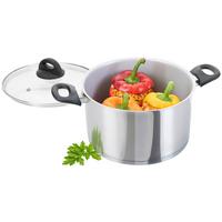 Kochtopf 4,3 L aus Edelstahl, spülmaschinengeeignet - Silberfarben/Weiß, Basics, Metall (24cm) - Genius