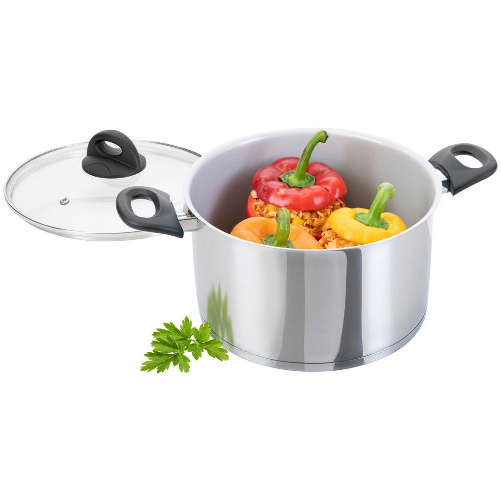 Kochtopf 4,3 L aus Edelstahl, spülmaschinengeeignet