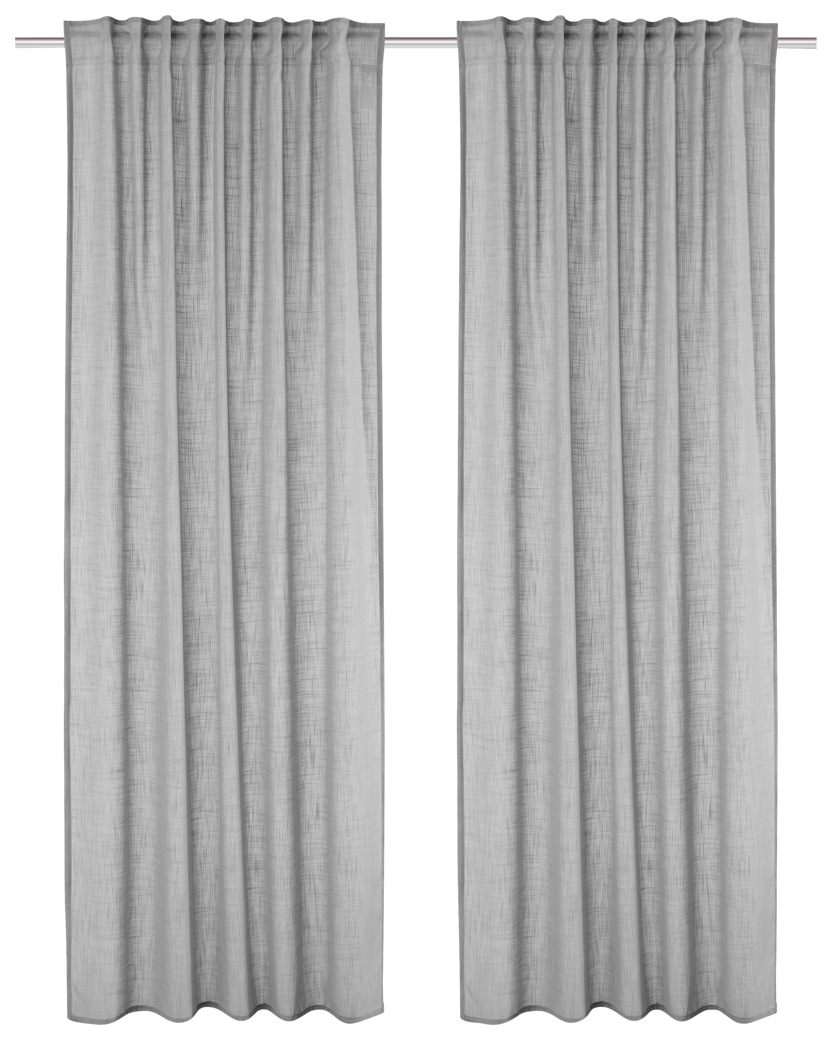 FERTIGVORHANG SOFTY 2ER SET - Grau, Basics, Textil (140/160cm)