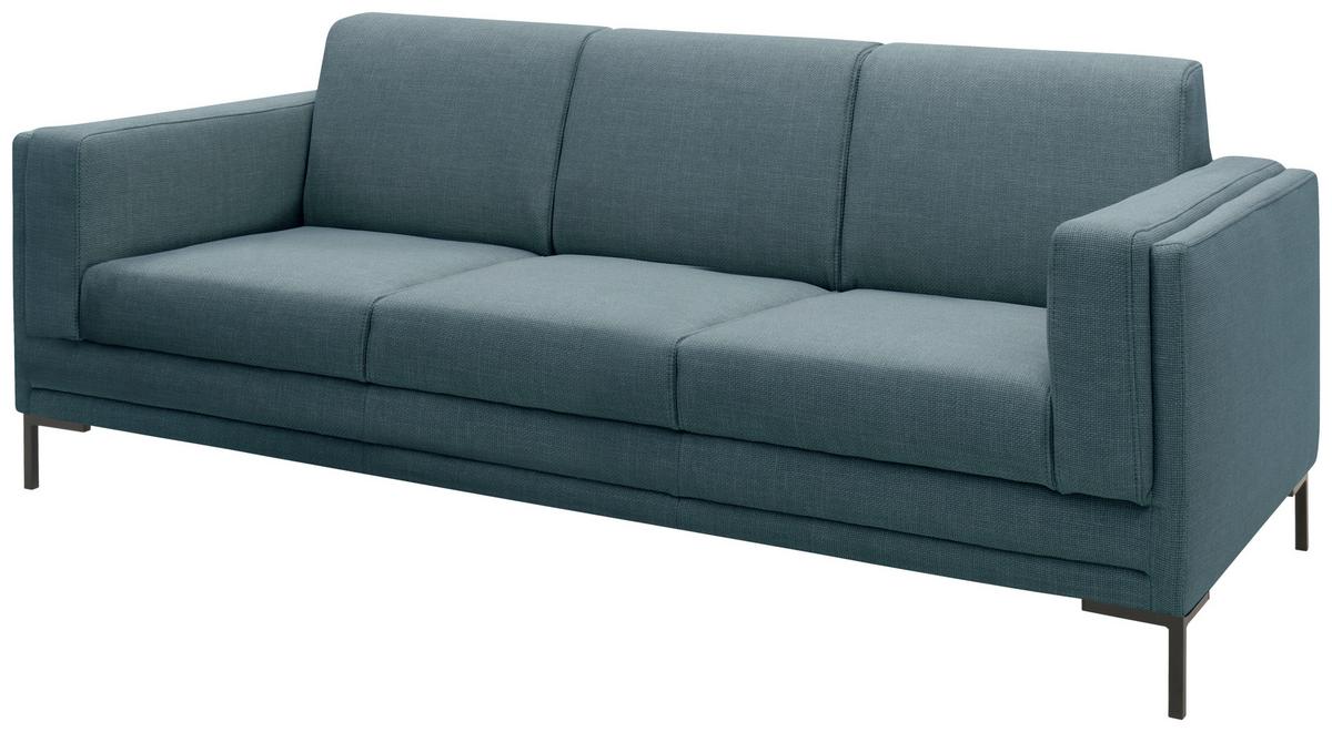 3-sitzer-sofa Looks Vii - Silberfarben/Petrol, Design, Textil (210/82/90cm) - LOOKS by W.Joop