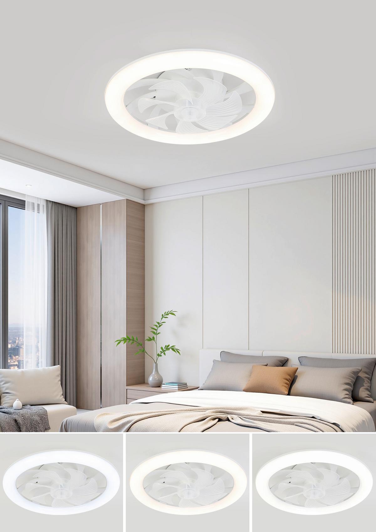 Deckenventilator Carl - Weiß, Basics, Kunststoff (48/12cm) - Luca Bessoni