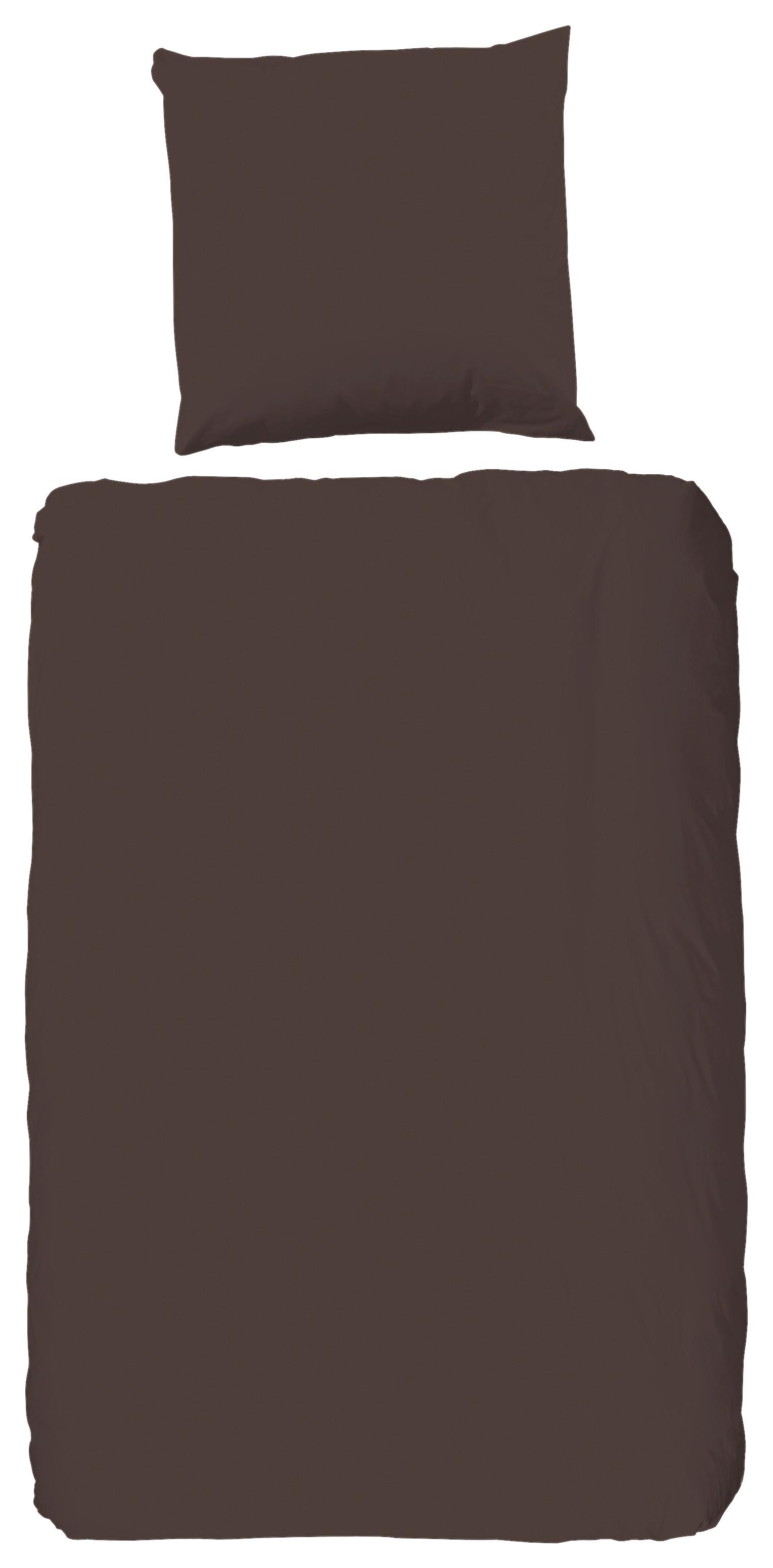 Bettwäsche Braun Dunkelbraun 135x200 Cm - Dunkelbraun, Basics, Textil (135/200cm)