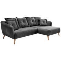 Ecksofa Baggio Grau S: 277/162 Cm - Buchefarben/Grau, MODERN, Holz/Textil (277/162cm) - Livetastic