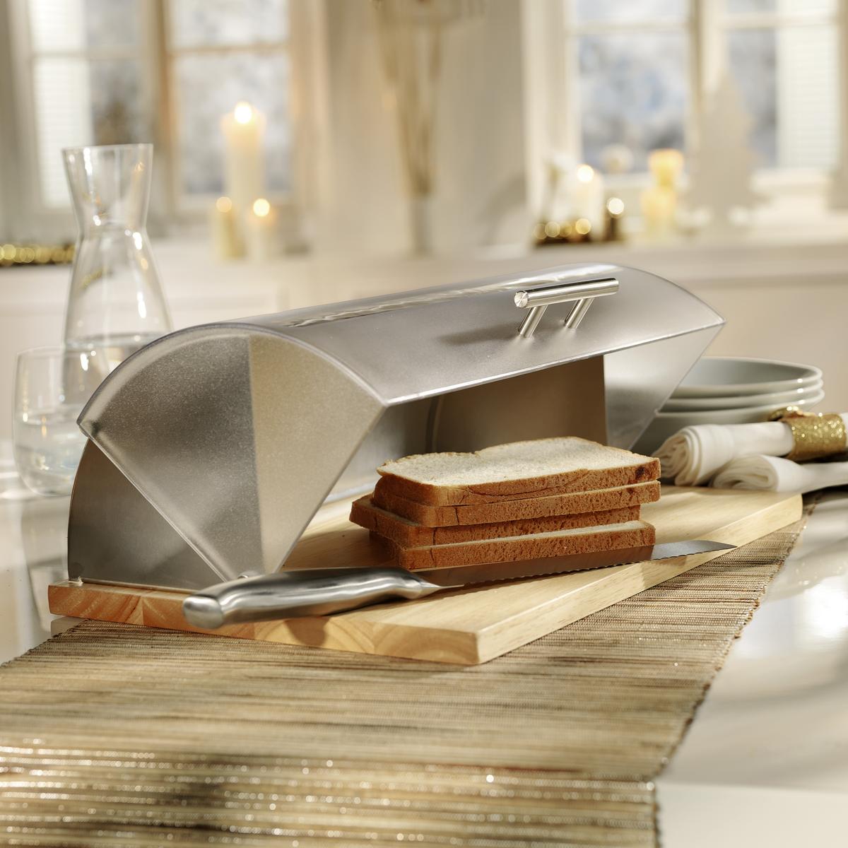 CHLEBNÍK BRENDA - priehľadné/prírodná farba, drevo/plast (30/16,5/39cm) - Mömax