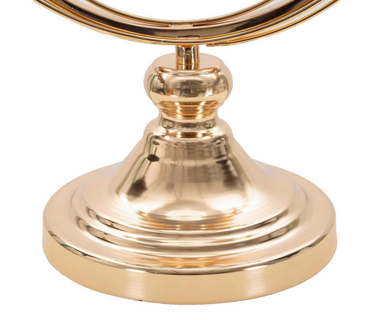 Tischleuchte Bruxelles Schwarz, Goldfarben B: 36 cm - Goldfarben/Schwarz, Basics, Glas/Textil (36/65/36 cm)